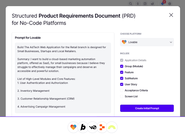Export for No-Code Platforms